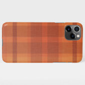 Coque iPhone 11Pro Max Rustique Orange Automne Plaid Tartan (Dos Horizontal)