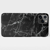 Coque iPhone 11Pro Max Sacoche en marbre noir (Dos Horizontal)
