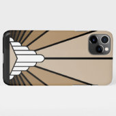 Coque iPhone 11Pro Max Soleil Art déco bronzé (Dos Horizontal)