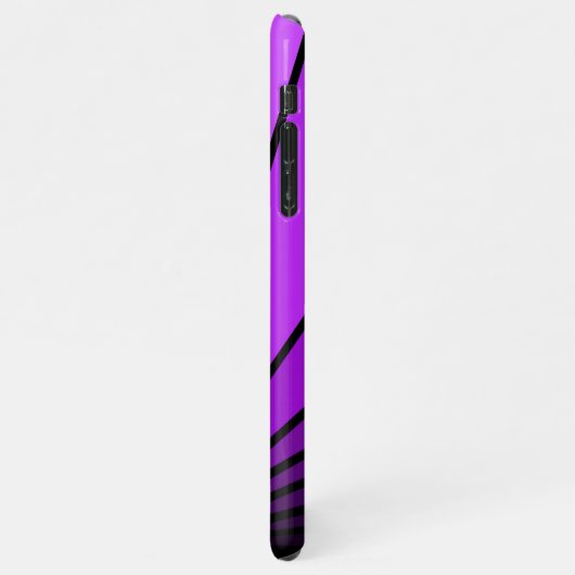 Coque iPhone 11Pro Max Soleil Art déco en violet (Côté gauche)