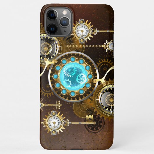 Coque iPhone 11Pro Max Steampunk Rusty Background (Dos)