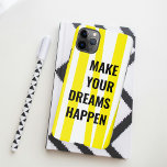 Coque iPhone 11Pro Max Stripes Jaunes Modernes & Faites Votre Rêve<br><div class="desc">Stripes Jaunes Modernes & Faites Votre Rêve</div>