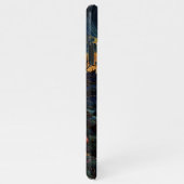 Coque iPhone 11Pro Max Style ondulé Sun Cloudy Mountain Pointillisme (Côté droit)