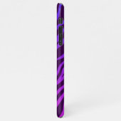 Coque iPhone 11Pro Max Stylish Zebra Print Ombre Purple Nom Customisé (Côté gauche)