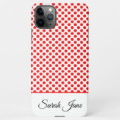 Coque iPhone 11Pro Max Stylo pois rouge motif sur mesure esthétique (Dos)