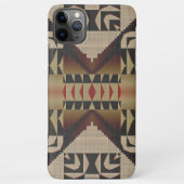Coque iPhone 11Pro Max Taupe Tan Tan Beige Brown Rouge Mosaïque Art (Dos)