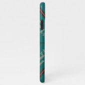 Coque iPhone 11Pro Max Teal Navajo Tribal Geometric Pattern Phone Case (Côté droit)