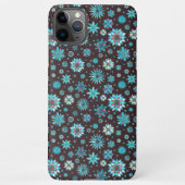 Coque iPhone 11Pro Max Turquoise Floral Pattern – Boho Aesthetic (Dos)
