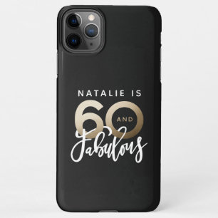 Coque iPhone 11Pro Max Typographie moderne de l'or à 60 ans
