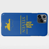 Coque iPhone 11Pro Max Ukraine Golden police Name (Dos Horizontal)