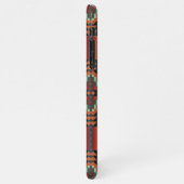 Coque iPhone 11Pro Max Unique Aqua Blue Red Orange Ethnic Tribal Mosaic (Côté gauche)