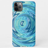 Coque iPhone 11Pro Max Unique Aqua Turquoise Blue Violet Summer Swirl Art (Dos)