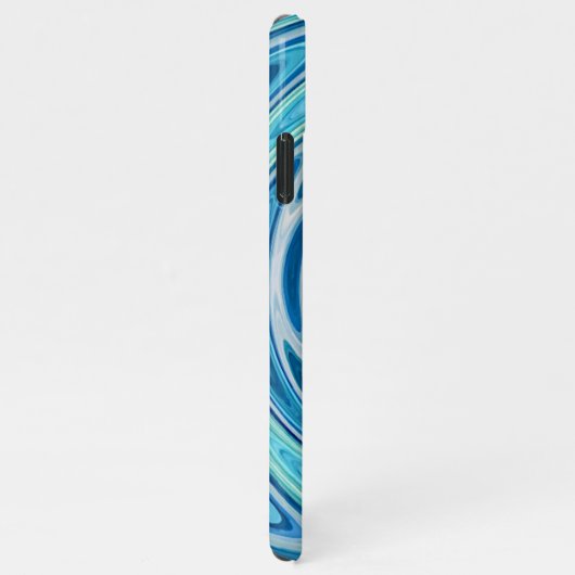 Coque iPhone 11Pro Max Unique Aqua Turquoise Blue Violet Summer Swirl Art (Côté droit)