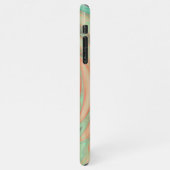 Coque iPhone 11Pro Max Unique Turquoise Vert Turquoise Bleu Orange Swirl  (Côté gauche)