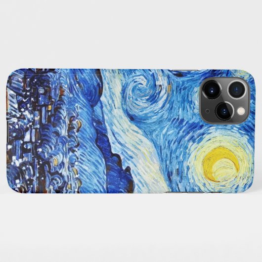 Coque iPhone 11Pro Max Van Gogh - La Nuit étoilée - Photographie de Noël  (Dos Horizontal)