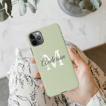 Coque iPhone 11Pro Max Vert moderne | Initiale personnelle<br><div class="desc">Vert moderne | Initiale personnelle</div>