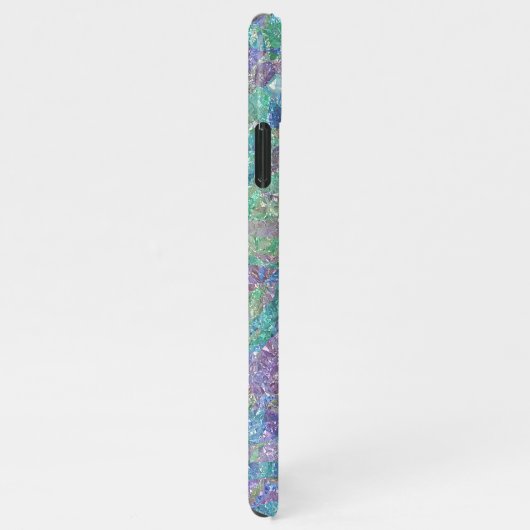 Coque iPhone 11Pro Max Violet bleu turquoise rose Motif (Côté droit)