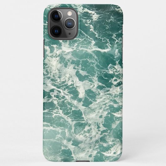Coque iPhone 11Pro Max Waves Blue Green (Dos)