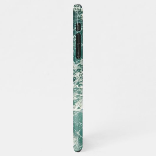 Coque iPhone 11Pro Max Waves Blue Green (Côté gauche)
