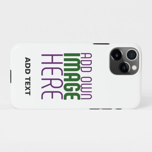 COQUE iPhone 11Pro MODÈLE DE TEXTE D'IMAGE BLANCHE SIMPLE MODERNE (Dos Horizontal)