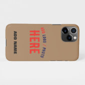 COQUE iPhone 11Pro MODERNE ET MODERNE PERSONNALISABLE BROWN VÉRIFIÉ (Dos Horizontal)