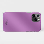 Coque iPhone 11Pro Moderne Simple Solide dégradé violet motif vague (Dos Horizontal)