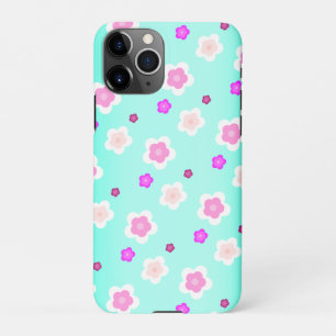 Coque iPhone 11Pro Moderne Spring aqua dégradé de la flore violette m