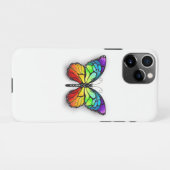 Coque iPhone 11Pro Monarque papillon arc-en-ciel (Dos Horizontal)