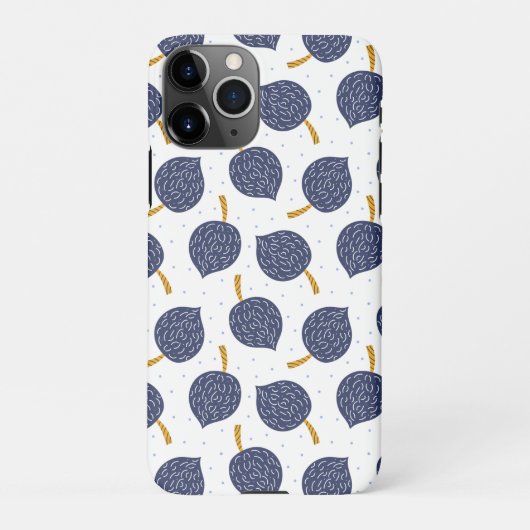 Coque iPhone 11Pro Motif de fruits de la bombe Abstraite bleue marine (Dos)