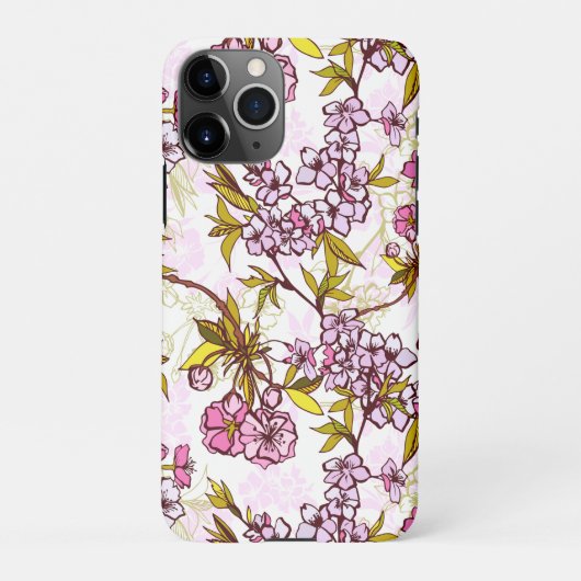 Coque iPhone 11Pro Motif en fleurs de cerisiers  (Dos)