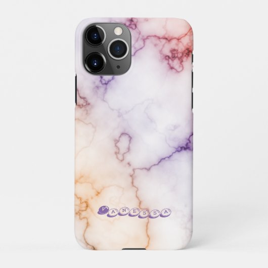 Coque iPhone 11Pro Personnalisation du Motif en marbre couleur (Dos)