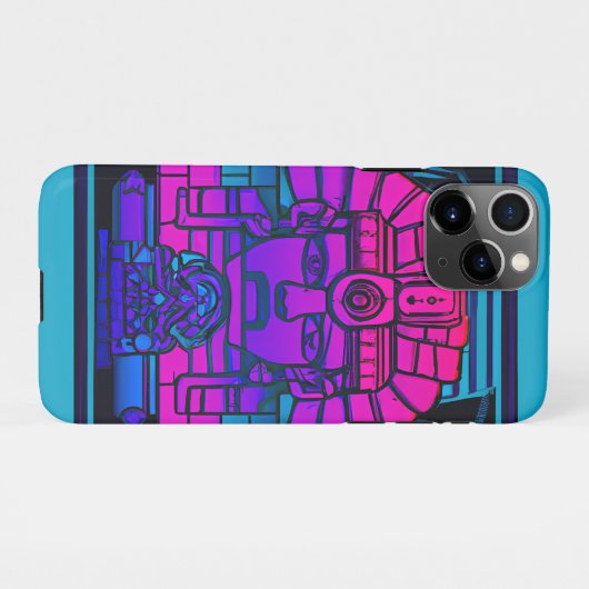 Coque iPhone 11Pro Pharaon Synthwave (Dos Horizontal)