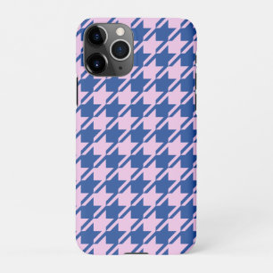 Coque iPhone 11Pro Pied de fond rose+Motif bleu