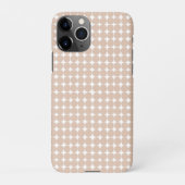 Coque iPhone 11Pro Pois rose et blanc moderne (Dos)