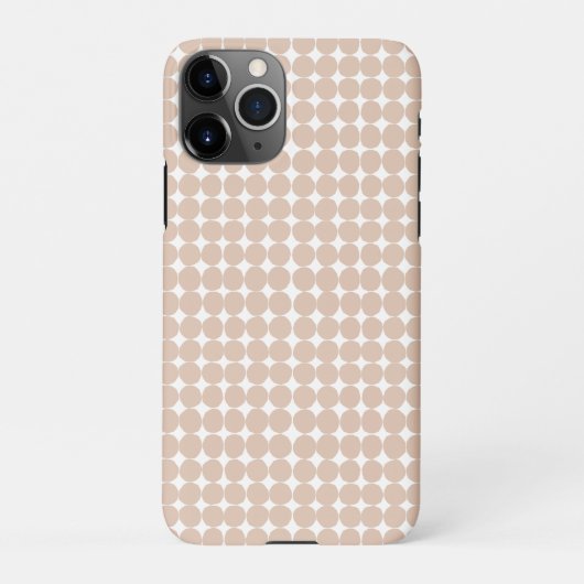 Coque iPhone 11Pro Pois rose et blanc moderne (Dos)