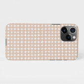 Coque iPhone 11Pro Pois rose et blanc moderne (Dos Horizontal)
