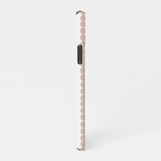 Coque iPhone 11Pro Pois rose et blanc moderne (Côté droit)