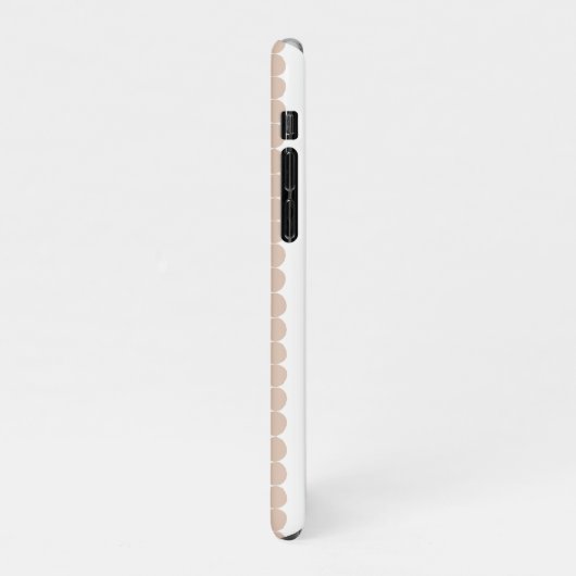 Coque iPhone 11Pro Pois rose et blanc moderne (Côté gauche)