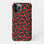 Coque iPhone 11Pro Poivrons rouges en noir (Dos)