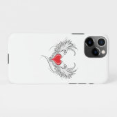 Coque iPhone 11Pro Red Angel Coeur avec ailes (Dos Horizontal)