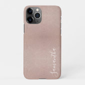 Coque iPhone 11Pro Rose Parties scintillant or Metallic Joli Fille Sp (Dos)