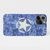Coque iPhone 11Pro Star on Navy Camo Arrière - plan (Dos Horizontal)