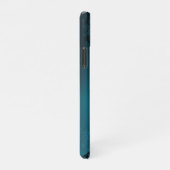 Coque iPhone 11Pro Steampunk Arrière - plan turquoise avec Gears (Côté droit)