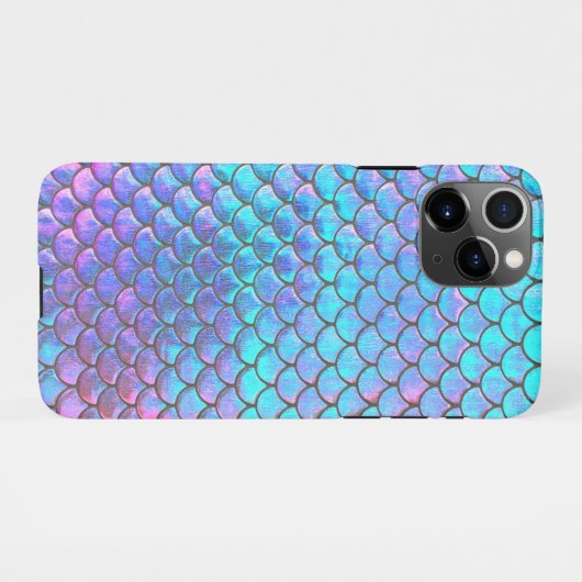 Coque iPhone 11Pro texture de sirène (Dos Horizontal)
