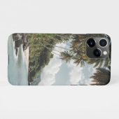 Coque iPhone 11Pro Tropical Island Beach Ocean Green Photo (Dos Horizontal)