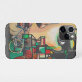 Coque iPhone 11Pro Vélos sur le mur de Graffiti (Dos Horizontal)