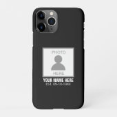 Coque iPhone 11Pro Votre photo ici Nom et âge (Dos)