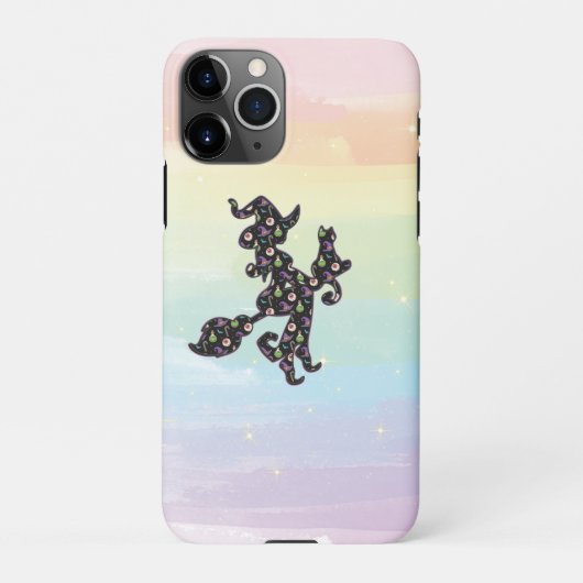 Coque iPhone 11Pro Witchy And Cat, Halloween Mood (Dos)