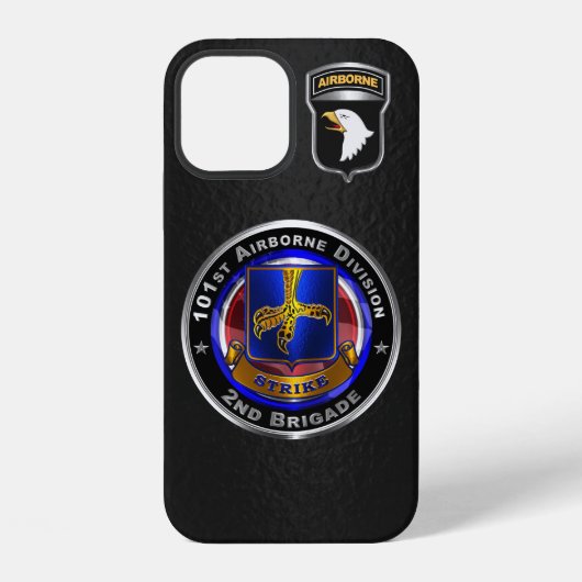 Coque iPhone 12 101e division aéroportée 2e brigade ‘STRIKE’ (Verso)