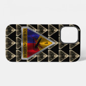 Coque iPhone 12 1re division blindée « Old Ironsides » (Verso Horizontal)